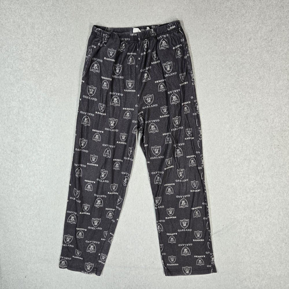 Oakland Raiders Women Sleepwear M Black Pajama Pants NFL Team Apparel Graphic